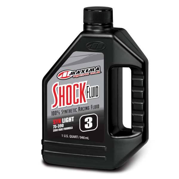 ACEITE PARA SUSPENSIONES TRASERAS SINTETICO DE MOTOS MAXIMA SYNTHETIC RACING SHOCK FLUID LIGHT 3WT
